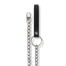Nixie Metal Bondage 8-piece Kit Silver chain leash with black handle detail.
