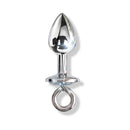 Nixie Metal Bondage 8-piece Kit Silver - polished silver-tone anal plug with ring for added versatility.