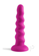 Colours Twist Silicone Dildo Suction Cup 6.5 Inch Purple with a smooth and contoured design for versatile play.