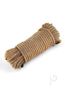 Bound Rope 50 Feet Gold Bondage Restraint rolled up, perfect for sensual tie-and-tease play.