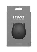 INYA The Vibrating Rose Silicone Clitoral Vibrator Black packaging with elegant design.