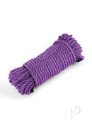 Bound 50 Foot Purple Non-Chafing Bondage Rope coiled and ready for creative tie-and-tease play.
