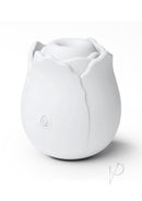 INYA The Vibrating Rose Silicone Clitoral Vibrator White in a flower-shaped design, crafted for targeted sensual pleasure.
