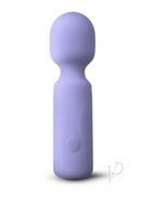 X and O's Adore Silicone Mini Vibrating Wand Blue in smooth silicone finish.