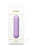 Minnie's Spark Rechargeable Silicone Flexible Bullet Purple in packaging with hearts design, ideal for smooth stimulation.