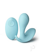 Minnie's Pop Silicone Panty Vibe with Remote Blue, featuring a compact design and remote control for discreet pleasure.