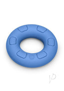 B-Vibe Flex Ring Ultra Soft Silicone Cock Ring Blue with a silky, skin-like feel for enhanced pleasure.
