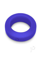B-Vibe Flex Ring GT Silicone Cock Ring 32mm Blue displayed in bold blue silicone material.
