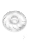 B-Vibe Stretch Tech Drive Ultra Stretchy Cock Ring Clear, a clear, ultra stretchy cock ring designed for comfort and support.