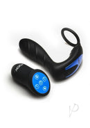 Jock Shockwave E-Stim Anal Plug with Cock Ring Black featuring textured plug and remote control.