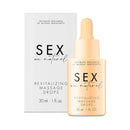 Bijoux Indiscrets Sex au Naturel Revitalizing Massage Drops 1 Oz in elegant packaging for intimate wellness.