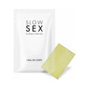 Bijoux Indiscrets Slow Sex Oral Sex Strips 7-pack with minty strips for enhanced oral play.