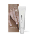 Bijoux Indiscrets Slow Sex Finger Play Gel 1 Oz packaging and tube showcased for intimate pleasure enhancement