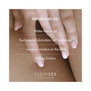Bijoux Indiscrets Slow Sex Finger Play Gel 1 Oz, features of water-based pleasure gel for enhanced intimacy.