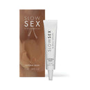 Bijoux Indiscrets Slow Sex Clitoral Balm 0.34 Oz packaging and tube, designed for enhanced arousal and sensitivity.