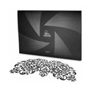Bijoux Indiscrets Dalila Decal Eye Mask packaging with intricate black design.