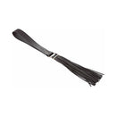 Bijoux Indiscrets Maze Tassel Flogger made of PETA-approved vegan faux leather in sleek black design.