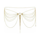 Bijoux Indiscrets Magnifique Chain Waist Jewelry Gold, delicate body accessory with metallic chains for a sensual fit.