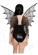 Leg Avenue Glitter Strapless Pixie Wings O/S Black featuring delicate glittery design and faux leather outfit.