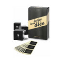 Bijoux Indiscrets Lucky Love Dice Game packaging and dice, playful intimacy for couples to explore together.