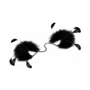 Bijoux Indiscrets Za Za Zu Feather Cuffs featuring soft marabou feathers and a stylish chain.