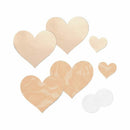Nippies Basic Creme Hearts Pasties Size C in various heart shapes for discreet nipple coverage.