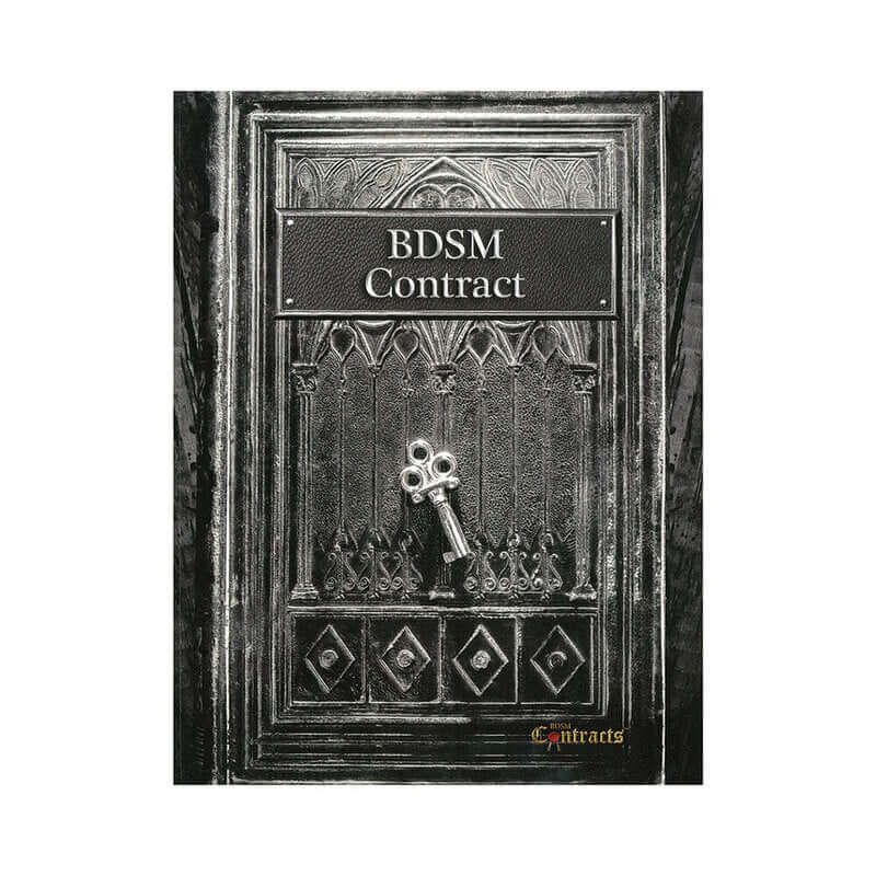 BDSM Contract cover featuring an ornate door design and a key, symbolizing structured relationships.