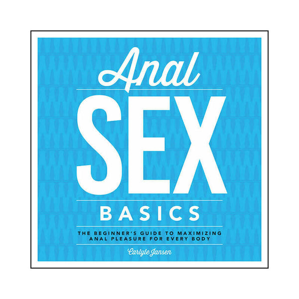 Cover of Anal Sex Basics by Carlyle Jansen, featuring a blue background and bold text.