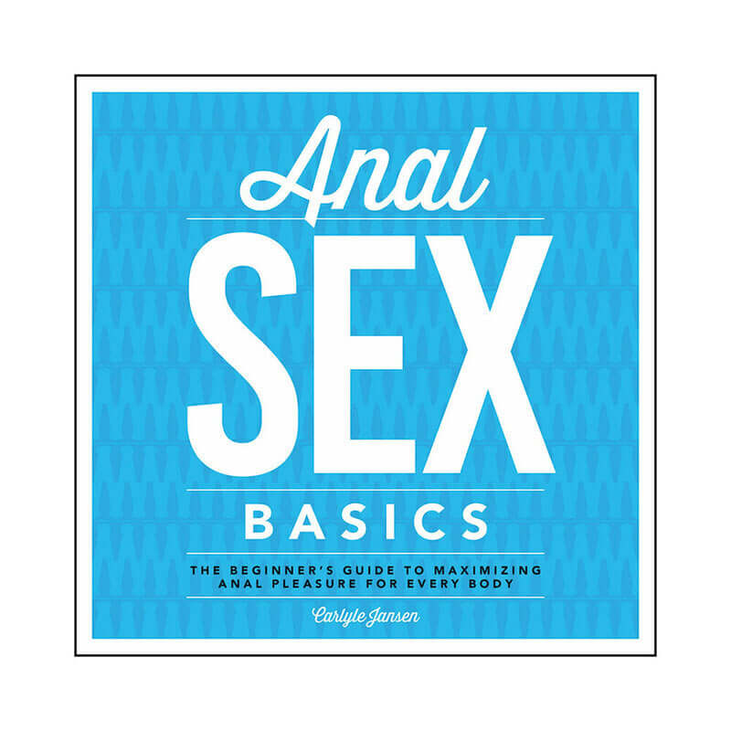 Cover of Anal Sex Basics by Carlyle Jansen, featuring a blue background and bold text.