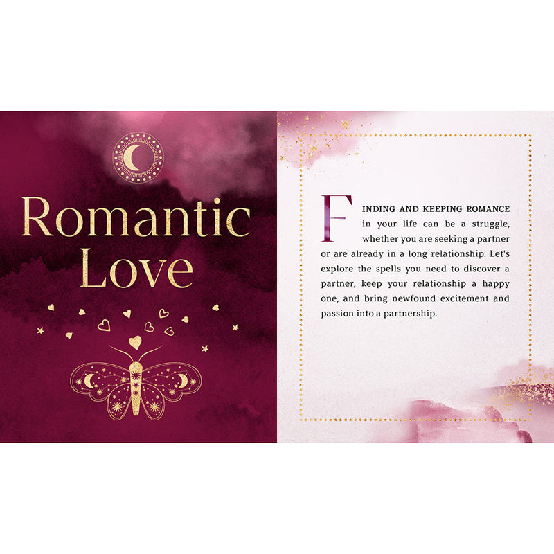 Love Spells guide exploring romantic love, featuring charms and rituals for attracting and strengthening relationships.