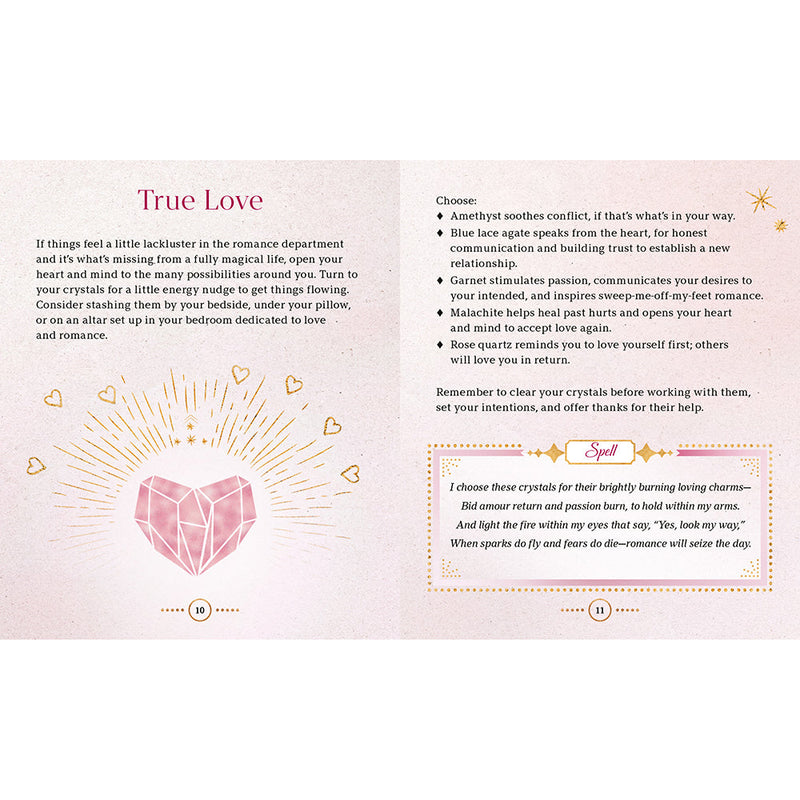 Love Spells guide page for attracting true love through crystals, charms, and rituals.
