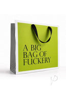 A Big Bag of Fuckery Gift Bag Large in vibrant green with black accents, perfect for naughty gifts and surprises.