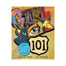Cover of Girl Sex 101 Illustrated Sex Education Paperback Book, featuring colorful illustrations by Allison Moon and kd diamond.