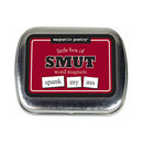Magnetic Poetry Little Box Of Smut Word Magnets tin featuring playful flirty words for creative expression.