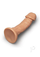 Together Realistic Dildo with Suction Base 9 Inch Caramel shown from the side on a white background.