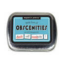 Magnetic Poetry Little Box Of Obscenities Word Magnets tin with individual word magnets for creating bold phrases.
