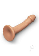 Together Realistic Dildo with Suction Base 8 Inch Caramel in a medium caramel tone for inclusive pleasure.