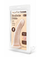 Together Realistic Dildo with Suction Base 8 Inch Vanilla in packaging showing lifelike details and body-safe design.