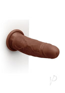 Together Realistic Dildo Suction Base 7.75 Inch Chocolate for lifelike pleasure and stimulation.