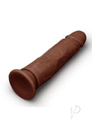 Together Realistic Dildo Suction Base 7.75 Inch Chocolate in detailed lifelike design for ultimate pleasure.