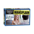 Magnetic Poetry Kit Mansplain Poet box featuring playful word magnets for crafting witty phrases and poems.