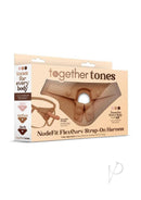 Together NudeFit FlexCurv Adjustable Harness Caramel packaging showcasing a versatile, comfortable strap-on design.