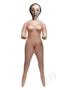 Fuck Dolls Thirsty Tiffany Inflatable Doll Vanilla standing with perky breasts and smooth curves for versatile play.