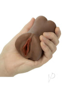 Cheap Thrills Cherry Poppers Teacher's Pet Stroker Caramel in hand for easy handling and pleasurable sensation.