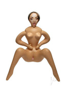 Fuck Dolls Spicy Sofia Inflatable Doll Caramel in a playful pose with sultry curves and a warm caramel finish.
