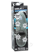 Milk Master Silicone Squeeze and Please Masturbator Gray packaging highlighting features and functions.