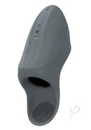 Milk Master Silicone Squeeze and Please Masturbator Gray with tactile design and dual motors for customizable sensations.