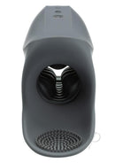 Milk Master Silicone Squeeze and Please Masturbator Gray featuring a textured interior for enhanced pleasure.
