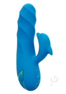 California Dreaming Frisco Fantasy Dual Vibrator Blue with dual stimulation features in vibrant blue color.