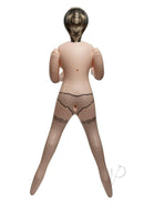 Fuck Dolls Busty Britney Inflatable Doll Vanilla featuring bold curves and flirty lingerie design.